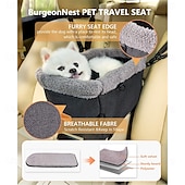 baratos Capas para bancos de automóveis-assento de carro para cães pequenos, console central, assento elevatório para animais de estimação com estrutura de metal, assento de carro para animais de estimação com cintos de segurança de