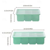 abordables Plateaux à glaçons-Moule à glaçons géant, moule à glaçons carré réutilisable sans BPA, moules à glaçons en silicone pour bonbons au caramel
