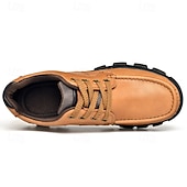 economico Sneakers da uomo-scarpe da ginnastica da uomo con lacci color cuoio e suola in gomma antiscivolo, comode e traspiranti per avventure all&#039;aria aperta e abbigliamento casual da giorno