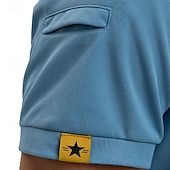 cheap Men&#039;s Classic Polo-Men&#039;s Golf Shirt Golf Polos Shirts Work Casual Lapel Short Sleeve Basic Modern Plain Patchwork Buttons Summer Regular Fit Blue Sky Blue Army Green Golf Shirt