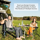 お買い得  キャンプ用家具-キャンプ用ラウンジチェア、折りたたみ式リクライニングキャンプ用チェア、フットレスト付きポータブルキャンプ用チェア、収納バッグ &amp;ヘッドレスト、メッシュリクライニング、耐荷重330ポンド