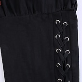 abordables Bas-Rétro Vintage Médiéval Renaissance Pantalons de pirate Pirate Viking Ranger Couleur Unie Déguisement Homme Pirate Fantaisie Halloween Carnaval Performance LARP Foire de la Renaissance Adulte Pantalon