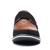 billiga Tillfällig-bruna slip-on sneakers för män med kardborreband – trendiga skor för vardagskläder och aktiv livsstil