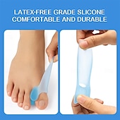 cheap Bunion Corrector-Bunion Cushion Protector, 10 Packs of Bunion Corrector Pads with Separator for Big Toe, Gel Shield for Foot Pain Relief, Calluses, Corns - Blue