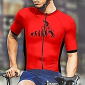 cheap Men&#039;s Jerseys-Men&#039;s Cycling Jersey Short Sleeve Bike Tee Tshirt Jersey with 3 Rear Pockets Mountain Bike MTB Breathable Quick Dry Anatomic Design Wicking Yellow Red Blue Graphic Sports Clothing Apparel