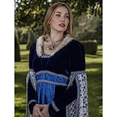 cheap Dresses-Medieval Renaissance Dress Viking Celtic Knight Women&#039;s Viking Royal Halloween Carnival Masquerade Performance LARP Ren Faire Adults&#039; Dress