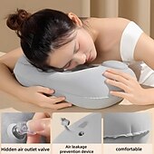 お買い得  寝具アクセサリー-U字型インフレータブル枕、ナイロン製、ポリエステルゼルファイバー充填、スナップクロージャー、手洗い可能、マルチポジションでの快適なオールシーズン用、宇宙テーマのオフィス＆アウトドアテント枕