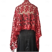 voordelige bruiloft gast wraps-Dames Wikkel Elegante Zon Bescherming Mouwloos Kant Bruiloft Wikkels Met Effen Kleur Voor Bruiloft Zomer