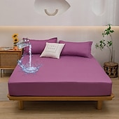 abordables Sábanas y funda de almohada-Funda protectora para cama Queen Full King cubierta impermeable protector de colchón sábana ajustada impermeable protector de cama funda de colchón 360° de paquete completo bolsillo profundo sábana