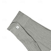 preiswerte Freizeithemden für Herren-Herren Baumwollhemd Schwarz Weiß Kaki Dunkelgray Leicht Blau Langarm Einfach Revers Urlaub Hawaiianisch Button-Down Bekleidung 100% Baumwolle Mode Lässig Bequem