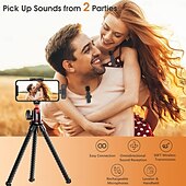 baratos acessórios de perfuração-Microfone de lapela sem fio para iPhone e Android, mini microfone USB-C com redução de ruído, perfeito para gravação, vlog, YouTube, TikTok, podcasts e vídeos de entrevistas