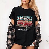 olcso Felsők-Póló Trikó Retro plakát Retro lány Grafikus Kompatibilitás Női Felnőttek Álarcos mulatság Forró bélyegzés Alkalmi / Napi