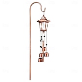 olcso Tájvilágítás-1 db kültéri napelemes szélcsengő függőlámpa pásztorkampóval, udvari kert, park, füves ösvény, tájfény, hangulat dekorációs lámpa