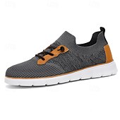 cheap Men&#039;s Sneakers-Men&#039;s Knit Athletic Sneakers – Lightweight Breathable Running and Walking Shoes for Gym, Work and Travel