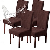 abordables Funda de silla-1 funda impermeable para silla de comedor, elástica, para silla Parsons, para comedor, cocina, funda protectora, extraíble y lavable.