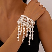 abordables Bracelets-Bracelet Jonc Le style rétro Classique Mini ancien Mode Tendance Bracelet Bijoux Blanche Rond pour Mariage Soirée Fiançailles Bal de promo