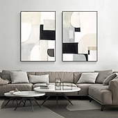 preiswerte Abstrakte Gemälde-Ölgemälde, abstrakte Ölgemälde, handgemalte Ölgemälde, Wabi-Sabi-Wandkunst, 2er-Set, beige abstrakte Malerei auf Leinwand, ein Paar, beige Textur-Wandkunst, neutrale abstrakte Wandkunst,