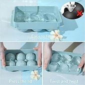 cheap Ice Cube Tray-Large Ice Cube Molds, Big Round Whiskey Ice Cube Trays for Freezer, Easy to Fill &amp; Release, Whiskey Bourbon Cocktail