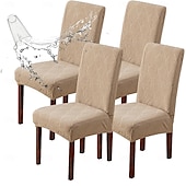 abordables Funda de silla-1 funda impermeable para silla de comedor, elástica, para silla Parsons, para comedor, cocina, funda protectora, extraíble y lavable.
