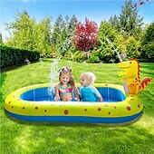 Недорогие Пляжные и уличные игрушки-детский бассейн evajoy надувной детский бассейн летняя водная вечеринка надувной бассейн для заднего двора &amp;сад 27,5*40,5*25,5 дюймов