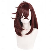 זול פאות אנימה-פאות סינתטיות Ayase Momo ישר קינקי טבעי תספורת אסימטרית עמוק הפרידה הוכן באמצעות מכונה פאה 16 אינץ&#039; A1 שיער סינטטי בגדי ריקוד נשים חמוד קלאסי נוח צבעים מרובים