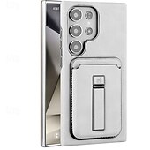 preiswerte Samsung-Handyhülle-Handy Hülle Handyhüllen Für Apple AirTag S25 S25 Plus S25 Ultra S24 Ultra S24 Plus S24 S23 Ultra Rückseite Magnetische Adsorption Mit Ständer Magnetisch Unterstützt kabelloses Laden Retro PC PU-Leder