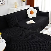 cheap Sofa Cover-Stretch Couch Cushion Cover, 1 2 3 Seater Cushion Covers for L Shaped Sofa Chaise Longue, Sectional Sofa Slipcover Furniture Protector with Elastic Bottom