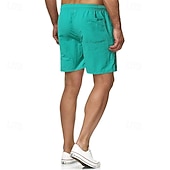 economico Pantaloncini casual-Per uomo Pantaloncini da mare Shorts Pantaloncini Estivi Pantaloncini casual Tasca Coulisse Elastico in vita Semplice Comodità Traspirante Corto All'aperto Vacanza Canotta sportiva Casual Nero Bianco