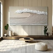baratos Pinturas Abstratas-Conjunto de arte de parede wabi sabi com 2 pinturas abstratas bege sobre tela, um par de arte de parede com textura bege, arte de parede abstrata neutra, decoração boho