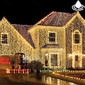 ieftine Halloween în aer liber-Lumini de sfoară LED solare exterioare 10/20/30/50/100m lumini de sfoară impermeabile pentru Crăciun iluminare festivă lumini de copac exterioare petrecere de nuntă lumini de Crăciun pentru decorarea