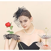 preiswerte Hochzeit Kopfschmuck-Kopfstück Tüll Federn Hochzeit Abendgesellschaft Elegant Hochzeit Mit Feder Kopfschmuck Kopfbedeckung