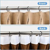 cheap Storage &amp; Organization-48 Pack Curtain Rings with Eyelets Metal Drapery Rings for Pinch Pleat Curtains Panels Drape Rings Fits Up to 1.2 in Curtains Rod 1.5 Inch I D Silver