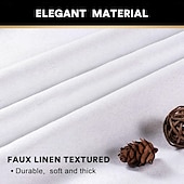baratos Cortinas &amp; Cortinados-Cortinas de Textura de Linho para Quarto Sólido 100% Blackout Térmica Isolada com Forro Branco Cortinas/Dráperes Escurecedoras para Sala de Estar Berçário 2 Peças L52 x A84