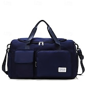 baratos armazenamento de bagagem e viagem-Bolsa de viagem de fim de semana, bolsa esportiva com compartimento para sapatos, bolsa de ginástica com compartimento para roupas molhadas e secas para mulheres e homens, bolsa de ombro de grande