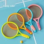 cheap Beach &amp; Outdoor Toys-Badminton Racket Indoor And Outdoor Leisure Sports Tennis Racket Set Interactive Game Activity Toy Educational Toy Round Ball Color Red Or Yellow Random As Birthday Halloween Christmas Gift