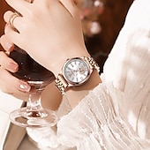 cheap Quartz Watches-Women Quartz Watch Wrist Watch Retro Vintage Luminous Calendar Waterproof Stainless Steel Strap Watch
