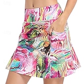 cheap Women&#039;s Skirts &amp; Skorts-US Open Women&#039;s Tennis Skirts with Shorts Print Quick Dry Tennis Golf Badminton Skort Pink Red Blue Tennis Clothing