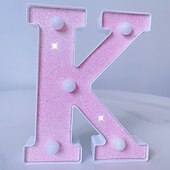 お買い得  装飾ライト-16cm ピンク文字ライト 装飾ライト 休日 誕生日 クリスマス 装飾ライト