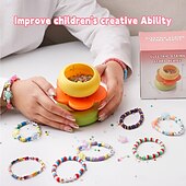 abordables kit de fabrication de perles-Machine à enfiler les perles alimentée par USB, machine à enfiler les perles automatique avec réglage de la vitesse en continu et à double sens, outil magique d&#039;enfilage des perles, bol à perles DIY