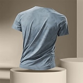 preiswerte Aktive T-Shirts und Tanktops für Herren-Herren Fitnessshirt Sportliche Hemden Golfshirt Rundhalsausschnitt Kurze Ärmel Alltagstauglich Fitnessstudio Schnelltrocknend Atmungsaktiv Tarnung Schwarz Weiß Sportkleidung Polyester Sport Outdoor