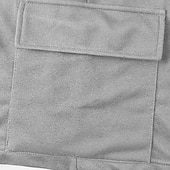 cheap Classic-Men&#039;s Cargo Shorts Shorts Summer Shorts Drawstring Elastic Waist Multi Pocket Plain Comfort Wearable Knee Length Outdoor Sport Daily Fashion Casual Black Red