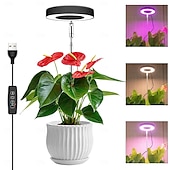 billige Plantevekstlamper-vekstlys fullt spekter led plantelys for innendørs planter vokselampe 10 dimbar lysstyrke automatisk timer svart stativ høydejusterbart halolys for sukkulenter urter løvverk i hjemmet