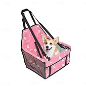 abordables Fundas de asiento para coche-Asiento elevador para coche plegable para perros, impermeable y transpirable, bolsa de viaje para perros pequeños y medianos