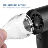 お買い得  携帯扇風機-ハンドヘルドハイスピードファン、5段階風量、取り外し可能ノズル、燃焼サポート、高速ブラシレスモーター、充電可能で立てられる冷却ファン、夏の屋外用