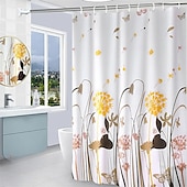 abordables Cortinas de ducha-Cortina de Ducha Forro PEVA Impermeable 12 Ganchos Decoración de Baño Estilo Nórdico Impresión de Triángulo/Cuadro de Playa y Océano