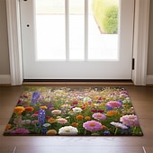 economico Zerbini-Tappeto Decorativo a Fiori Multicolore Tappetino per Cucina Antiscivolo Tappeto a Prova d'Olio Tappeto per Interni Esterni Decorazione per Camera da Letto Bagno Tappeto d'Entrata