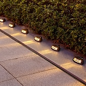 cheap Outdoor Wall Lights-4 Pcs Solar Step Ground Light Solar Step Stair Decor Garden Lights Trail Light Outdoor Waterproof Yard Guide Light