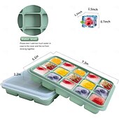 economico Stampi per cubetti di ghiaccio-vaschette per cubetti di ghiaccio, facili da rimuovere, 15 stampi per cubetti di ghiaccio in silicone flessibile con coperchio rimovibile, riutilizzabili, impilabili per whisky, alimenti per bambini,