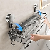 preiswerte Küchen-Aufbewahrung-Multifunktionales Küchenregal mit Saugnapf – Haken zum Aufhängen an der Wand, Messerhalter &amp;Schaufel-Hängeregal, Topfdeckelregal, Komplettlösung zur Aufbewahrung von Küchengeschirr