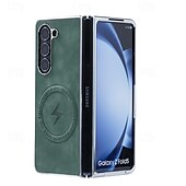 お買い得  サムスン用ケース-電話 ケース 用途 Apple AirTag Zフォールド7 Zフォールド6 Z Fold 5 Z Fold 4 Z Fold 3 バックカバー ワイヤレス充電をサポート 耐衝撃 PC PUレザー